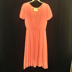 Coral VNeck Dress